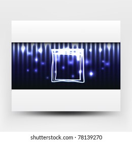 Abstract background. Light cubes with stars. Vector illustration