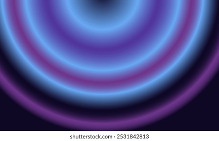 Abstract background with light curved semicircles in purple blue