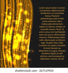 abstract background with light golden lines. Universal vector for your presentation