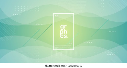 Abstract background light green and yellow lime vector pattern with wavy shapes. Shining colored illustration with simple pattern. Eps10 vector