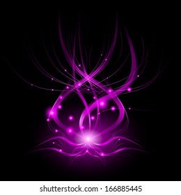 Abstract background light lines, futuristic wave. Vector illustration