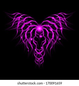 Abstract background light lines, futuristic wave. Vector illustration