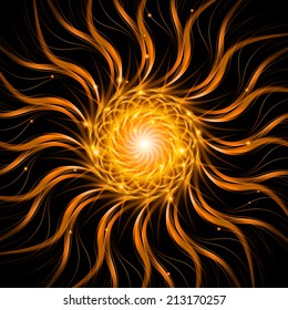 Abstract background light lines, futuristic wave. Vector illustration