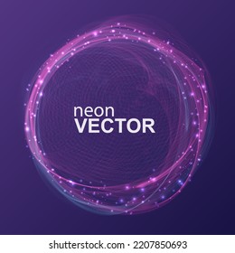 Abstract background light lines, futuristic wave. Vector illustration