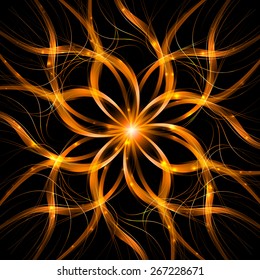 Abstract background light lines, futuristic wave. Vector illustration