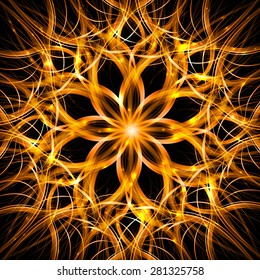 Abstract background light lines, futuristic wave. Vector illustration