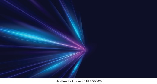 Abstract background of light lines moving with speed. Colourful dynamic motion. Technology movement pattern for banner or poster design. Vector EPS10.