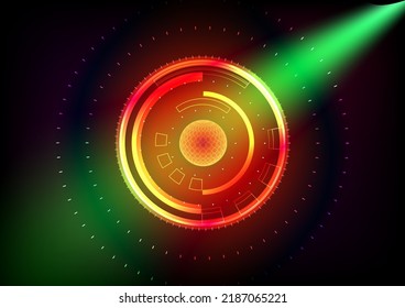 Abstract background light ray sonar energy hi-tech technology communication futuristic science digital art graphic design pattern vector and illustration