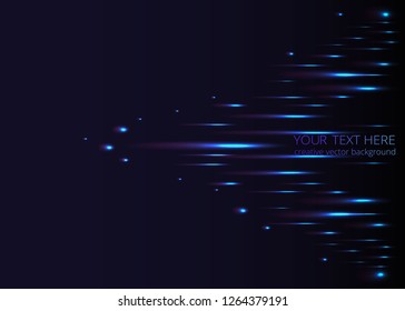 Abstract background with light stars for web and print, dark crystals backdrop with neon blue purple bokeh.