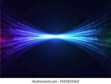 Abstract background with light streaks and glowing center