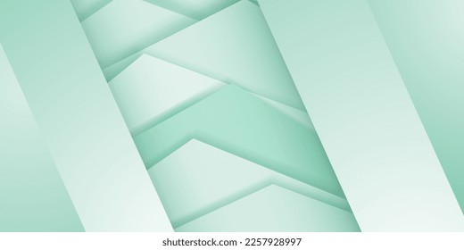 Abstract background in light turquoise colors with several overlapping surfaces with shadows