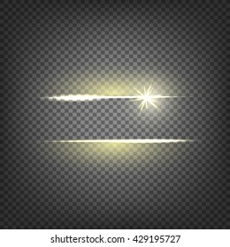 Abstract background lighting flare special effect. Transparent sunlight special lens flare light effect. Flash set, collection. Vector illustration.