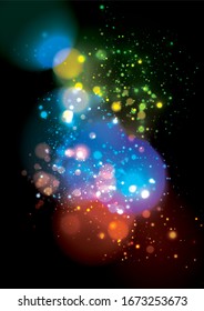 abstract background with lights and stars