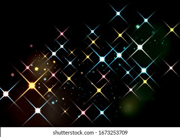 fondo abstracto con luces y estrellas
