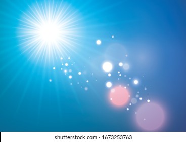 abstract background with lights and stars
