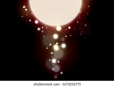 abstract background with lights and stars