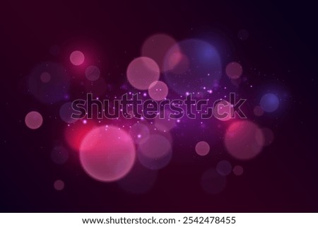 Abstract background with lights and stars, magical bokeh.