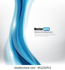 Abstract background Ligth blue curve and wave element vector illustration eps10