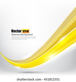 Abstract background Ligth gold curve and wave element vector illustration eps10