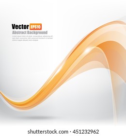 Abstract background Ligth orange curve and wave element vector illustration eps10