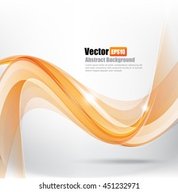 Abstract background Ligth orange curve and wave element vector illustration eps10