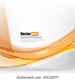 Abstract background Ligth orange curve and wave element vector illustration eps10
