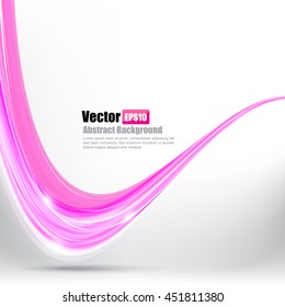 Abstract background Ligth pink curve and wave element vector illustration eps10