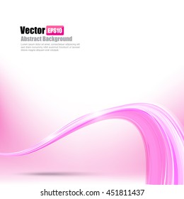 Abstract background Ligth pink curve and wave element vector illustration eps10