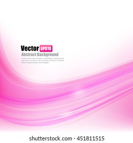 Abstract background Ligth pink curve and wave element vector illustration eps10