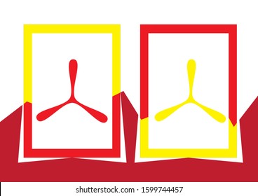 abstract background like a propeller inside a rectangle