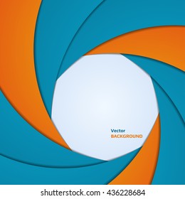Abstract background like shutter aperture. Vector illustration