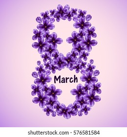 Abstract background with lilac flowers