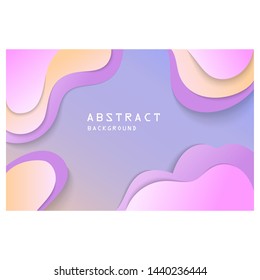 Abstract background. Lilac, pink, purple, beige wavy layers. Fluid shapes, flowing liquid, gradient colors. Vector template for banners, posters, brochures, covers