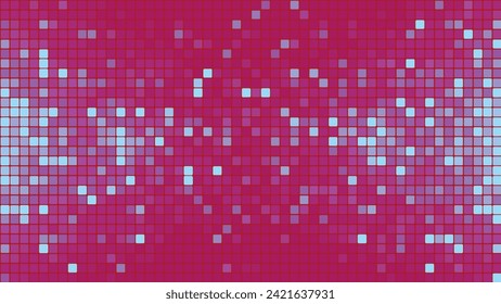 Antecedentes abstractos de cuadrados de lila. Fondo de los cuadrados de mosaico computacional. Fondo de gradiente gráfico abstracto simple. Ilustración vectorial.