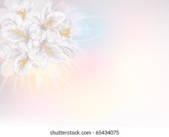 abstract background with lilies