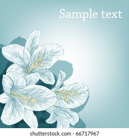 abstract background with lilies