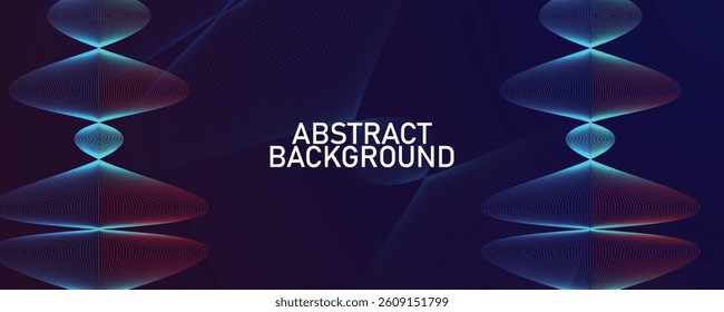 Abstract background with line art, vector art illustration