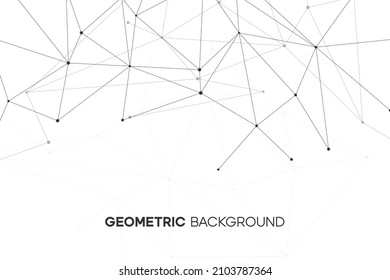 Abstract background with line and dot connection. Molecular science pattern. Internet design and data technology design