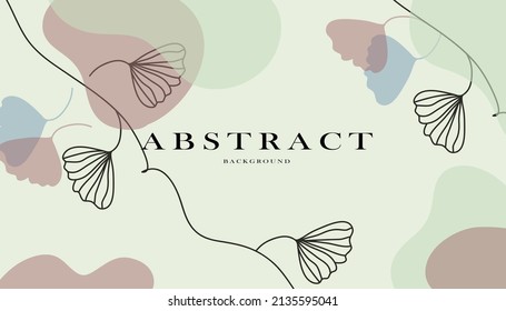 Abstrakter Hintergrund mit Blumen für Linien
