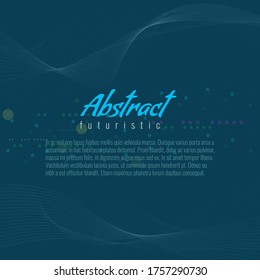 Abstract background with line and fill circles. Modern and trendy Futuristic particle effect Vector illustration.
