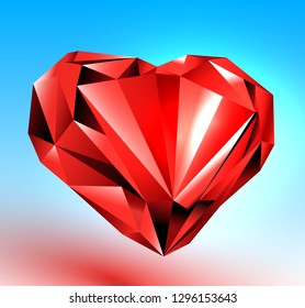 Abstract background line heart red