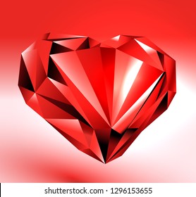 Abstract background line heart red