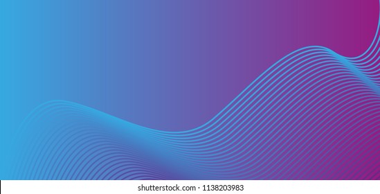 Abstract Background Line Pattern Texture Graphic Vector. Modern Geometric Design Technology Art. Blue Digital Light Shape Illustration. Elegant Futuristic Stripe Wave. Decorative Banner Diagonal Tech