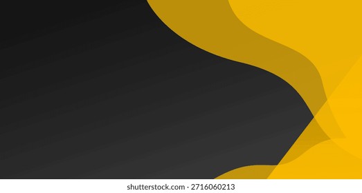 Fundo abstrato com forma de linha Fundo de cor amarelo e preto para modelo, cartaz, design de panfleto. Ilustração vetorial	