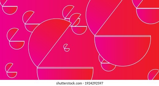 abstract background with line style in circle. red color. Suitable for print, decoration, presentation, etc
