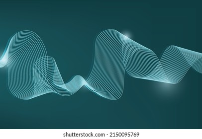 Abstract background, line wave element, sound spectrum equalizer wallpaper, vector futuristic particle technology illustration.