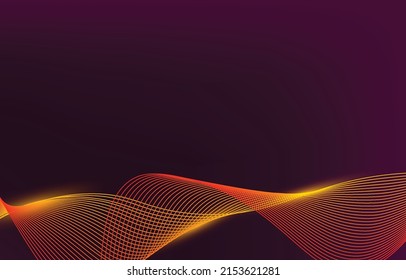Abstract background, line wave element, sound spectrum equalizer wallpaper, vector futuristic particle technology illustration.