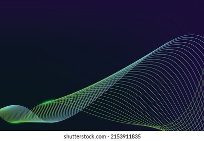 Abstract background, line wave element, sound spectrum equalizer wallpaper, vector futuristic particle technology illustration.