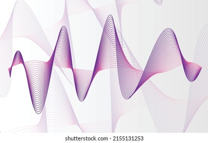 Abstract background, line wave element, sound spectrum equalizer wallpaper, vector futuristic particle technology illustration.