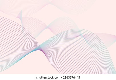 Abstract background, line wave element, sound spectrum equalizer wallpaper, vector futuristic particle technology illustration.